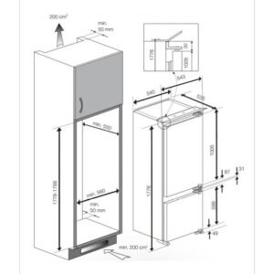 מקרר אינטגרלי מקפיא תחתון – JFN275IN