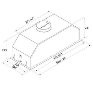 קולט אדים בנוי 52 ס