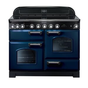 Rangemaster Classic Deluxe – כיריים-תנור 110 ס״מ עם אינדוקציה (Regal Blue / Chrome)