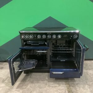 Rangemaster Classic Deluxe – כיריים-תנור 110 ס״מ עם אינדוקציה (Regal Blue / Chrome)
