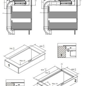 כיריים אינדוקציה משולבות קולט AIRFORCE איירפורס דגם AIRFORCE ONBOARDEASY 83